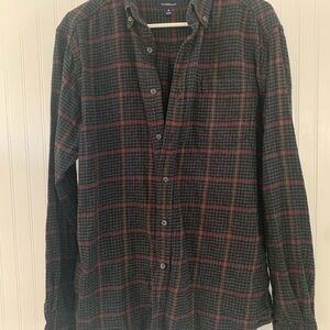 Croft & Barrow Men's Black and Red Plaid Shirt